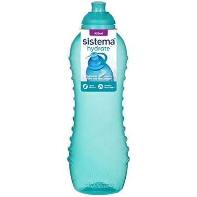 Image of Sistema Squeeze Twist &#039;n&#039; Sip Sports Water Bottle 620 ml Leakproof Kids BPA Free Assorted Colours (Not Selectable) 1 Count