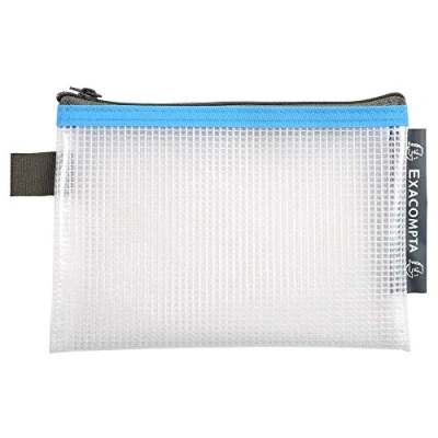 Image of Exacompta Ref 34120E 1 Pouch with Zip Closure Made of Soft Polypropylene for Storing Supplies, Beauty Accessories File Size A6 5 Random Colours