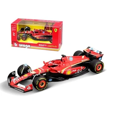 Image of HTLNUZD Bburago 1:43 2024 New F1 Ferrari SF 24#16 Charles Lecerc Alloy Racing Car 1/43 Formula One Model Die Cast Adult Collection Vehicles Gift (Color box version)