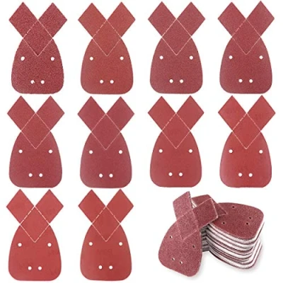 Image of Swpeet 100 Pcs 10 Sizes Mouse Detail Sander Sanding Sheets Sandpaper with Extra 2 Tips for Replacement to Fit Black and Decker Palm 40/60/80/100/120/180/240/320/400/800 Grits