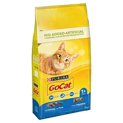Image of Go Cat Adult Dry Food Tuna Herring and Veg 2kg Case of 4 (8kg)