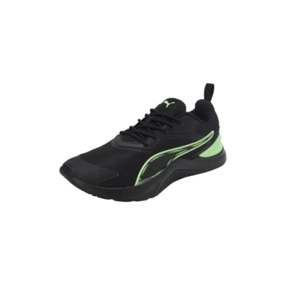 Image of PUMA Men&#039;s Infusion Road Running Shoe, Black Fizzy Lime, 8 UK