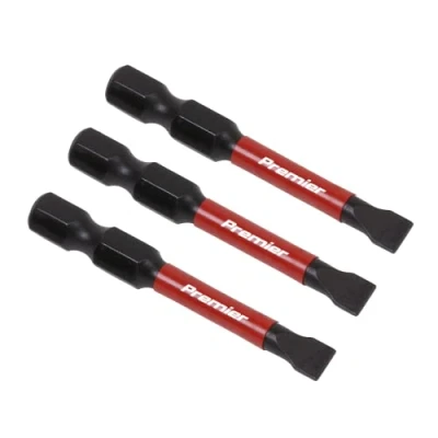 Image of Sealey Premier Slotted 5.5mm Impact Power Tool Bits 50mm 3pc