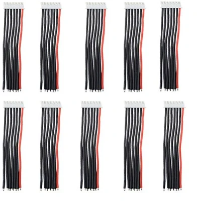 Image of 10 PCS JST XH 2S 3S 4S 5S 6S Balance Extension Cable Lead Wire Connector Plug with 15cm 22awg Silicone Cord (6S)