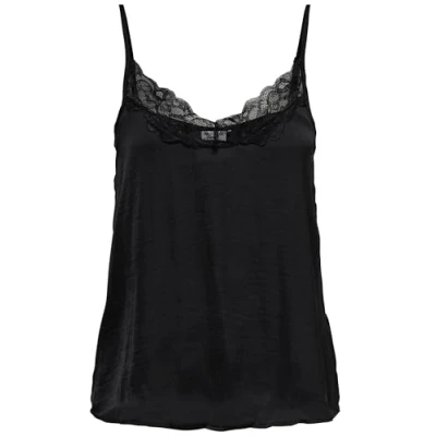 Image of JDY Women&#039;s Jdyappa New Singlet WVN Noos Top, Black/Detail: DTM lace, 8