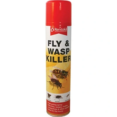 Image of FLY &amp; WASP KILLER AEROSOL SPRAY BY RENTOKIL. 300ml