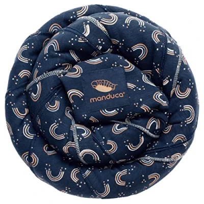Image of manduca Sling &gt; Rainbow Night &lt; Stretchy Baby wrap Elastic Carrier for Newborns from Birth Made of Soft Jersey Fabric Without Elastane in 100% Cotton (Organic) one Size fits All
