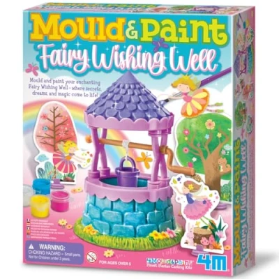 Image of 4M Mould and Paint Fairy Wishing Well, Complete Arts Crafts Kit to a Well Paint, for Boys Girls Ages 5 12 Years