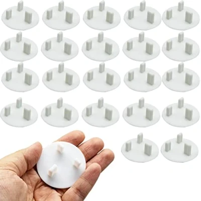 Image of 22 Pack UK Plug Socket Covers White Baby Home Safety Outlet Child Proof Protectors Guards Caps to Prevent Electric Shock