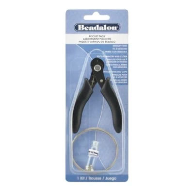 Image of Beadalon Pocket Memory Wire Set with End Caps and Cutters