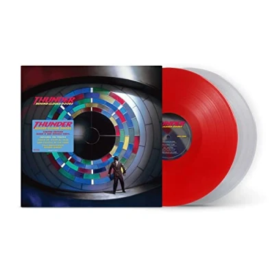 Image of Thunder Behind Closed Doors Clear &amp; Red vinyl Sealed 2023 UK 2 LP set BMGCAT717DLP