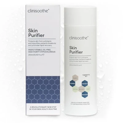 Image of Clinisoothe+ Skin Purifier 250ml Pour Top with Hypochlorous Technology to Protect The from pollutants and impurities, Prevent breakouts Promote Rapid Recovery