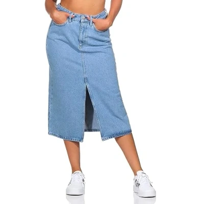 Image of ONLY Women&#039;s Onlbianca Midi Skirt DNM Rea Noos, Light Blue (Light Denim), XL