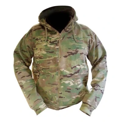Image of Mens Hooded Full Zip Top UTP Hoodie Military Combat Army Camo Fleece Jacket Sweat Shirt New (Small 38&quot;)