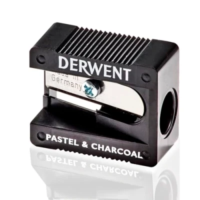 Image of Derwent Pastel Pencil Sharpener, Manual, Professional Quality, 700234,charcoal