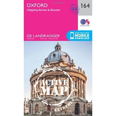 Image of Landranger Active 164 Oxford, Chipping Norton &amp; Bicester Map With Digital Version