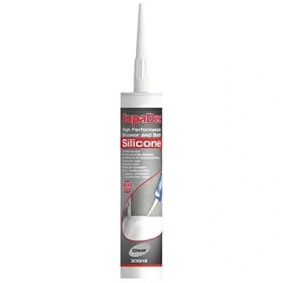 Image of SupaDec High Performance Shower &amp; Bath Silicone 300ml Clear