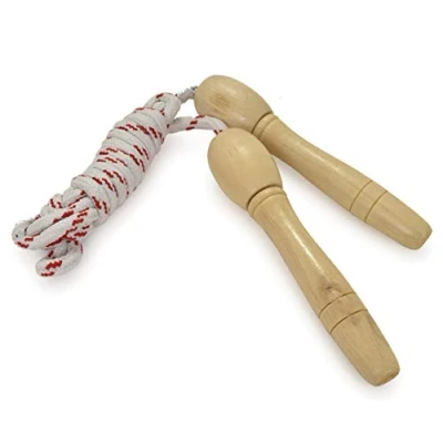 Image of M.Y 2.3m Wooden Skipping Rope For Kids and Adults Fitness