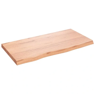 Image of vidaXL Bathroom Countertop Light Brown 80x40x(2 4) cm Treated Solid Wood