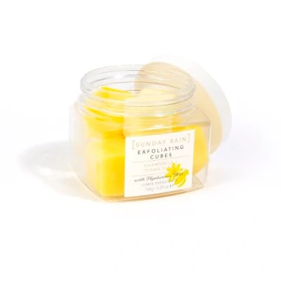 Image of Sunday Rain Chamomile and Ylang Ylang, Exfoliating Cubes, With Hyaluronic Acid, Vegan Cruelty Free Body Exfoliator, 150g