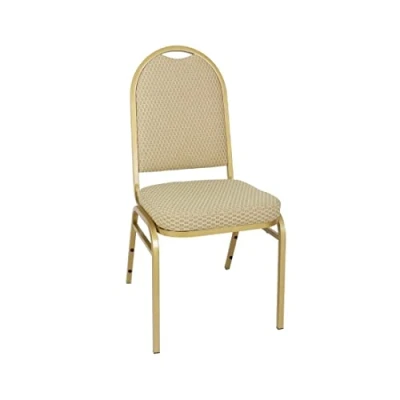 Image of Bolero Steel Banqueting Chair Neutral Cloth Dining Restaurants Furniture 4pc