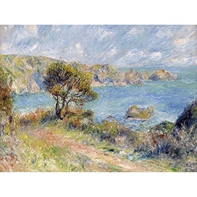 Image of Artery8 Pierre Auguste Renoir View At Guernsey 1883 Painting Art Print Canvas Premium Wall Decor Poster Mural