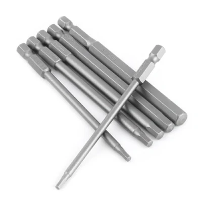 Image of 6Pcs 1/4&quot; Hex Shank Magnetic Screwdriver Bit Set Long Hexagon Head Tool Allen Wrench Drill 100mm
