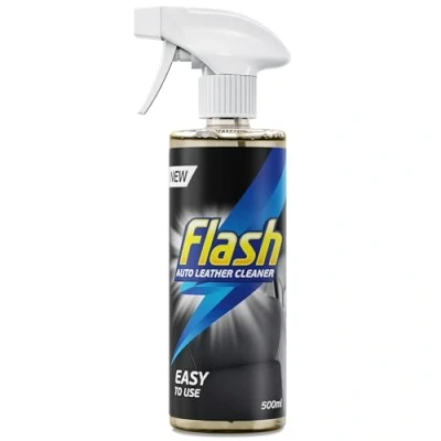Image of FLASH Car Care Automotive Leather Cleaner 500ml Easy To Use Cleaner, Clean, Shine and Protect Leather, Safe For Seats &amp; Door Trims