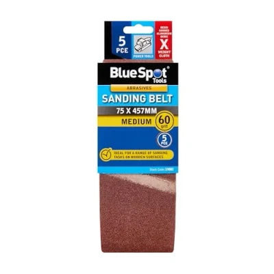 Image of Blue Spot Tools 5 PCE 60 Grit 75 X 457MM Sanding Belt