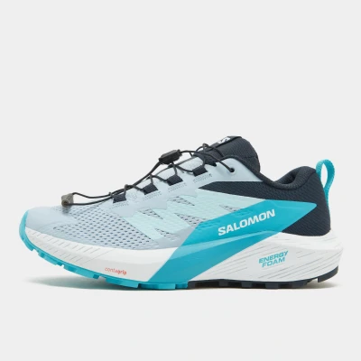 Image of Salomon Sense RIDE 5 Trail running shoes, Women&#039;s, Size: 8, Cashmere blue/carbon/peacock blue Textile/synthetics