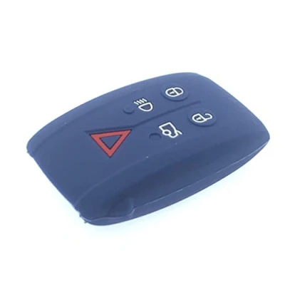 Image of PROTEX JAG12NYB Quality Silicone 5 Button Smart Intelligent Keyless Fob Protector Case 2008 2009 2010 2011 2012 2013 2014 (NAVY BLUE)