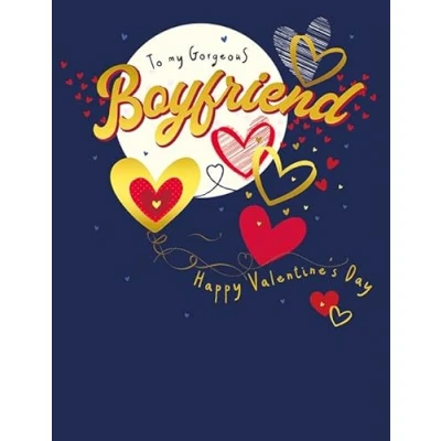 Image of Piccadilly Greetings Valentine&#039;s Day Card, To my Gorgeous Boyfriend 8 x 6 inches