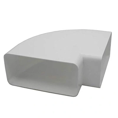 Image of Kair 90 Degree Horizontal Elbow Bend 150mm x 70mm 6 3 inch Rectangular Plastic Ducting