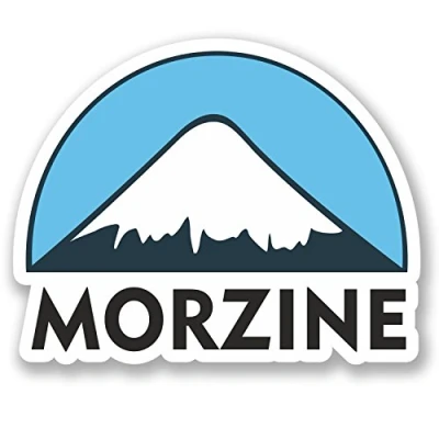 Image of 2 x 10cm Morzine Ski Snowboard Vinyl Sticker Bike Laptop Luggage Travel #5139 (10cm Wide 8cm Tall)