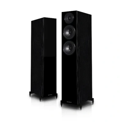 Image of Wharfedale Diamond 12.4 Passive Floorstanding Speakers Black (Pair)