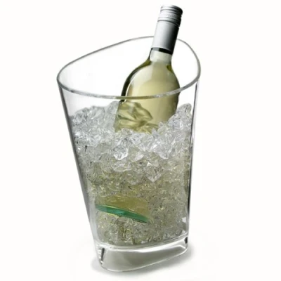 Image of drinkstuff Delta Wine and Champagne Bucket Clear Acrylic Bucket, Cooler, Cooler