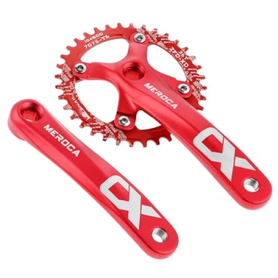 Image of SURIEEN 170mm Square Crankset for Mountain Bike with 104 BCD 36T Chainring Single Speed Crank Arm Set MTB