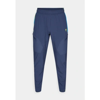 Image of Under Armour Challenger WARM UP Tracksuit bottoms, Men&#039;s, Size: Small, Washed navy/high vis yellow