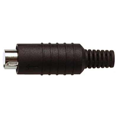 Image of 4 Pin Mini Din Line Plug, Black