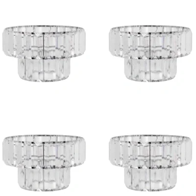 Image of Crystal 2 Tier Clear Ceiling Pendant Shade
