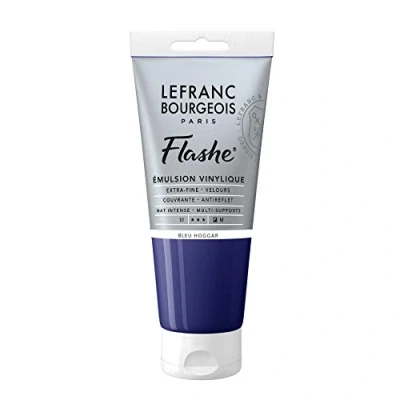 Image of Lefranc Bourgeois Acrylic Vinyl Emulsion, Phthalocyanine Blue, 80ml Tube Vinylfarbe