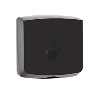 Image of Single Paper Hand Towel Dispenser Wall Mounted Black ABS Interleaved, C Fold or Z Towels from 65mm Deep up to 255mm Wide