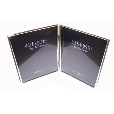 Image of IMPRESSIONS by JULIANA SILVER DOUBLE PHOTO FRAME 8175 6&#039;&#039;x8&#039;&#039; Picture Frames