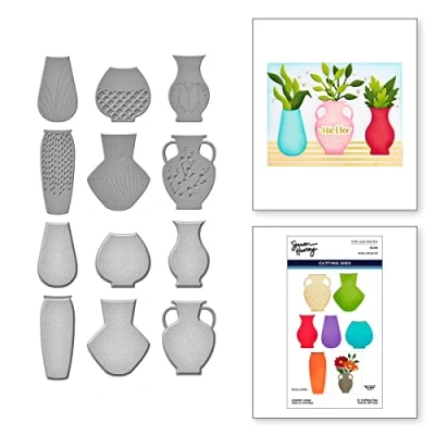 Image of Spellbinders Ceramic Vases Etched Dies from The Photosynthesis Collection by Simon Hurley, Metal, ONE