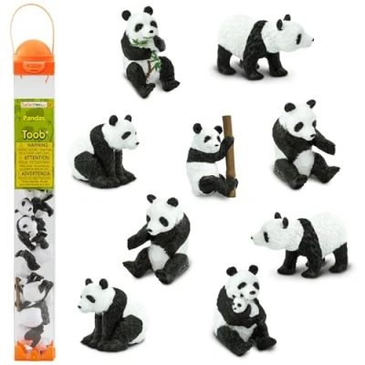 Image of Safari Pandas, White, 2.05 x 13 inches