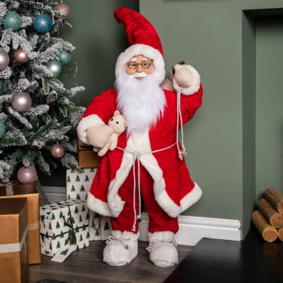 Image of 80cm Red Standing Mega Papa Noel Santa Claus Indoor Decoration