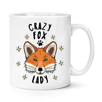 Image of Crazy Fox Lady Stars 10oz Mug Cup
