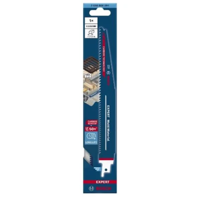 Image of Bosch Professional 1x Expert ‘Multi Material’ S 1156 XHM Reciprocating Saw Blade (for Cast iron, Length 225 mm, Accessories Saw)