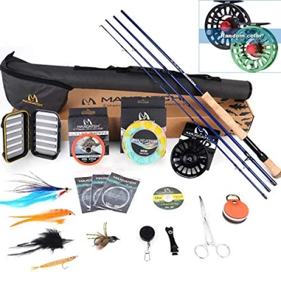 Image of MAXIMUMCATCH Maxcatch Predator Saltwater Fly fishing Rod Combo Kit: 9ft, 8/9/10/12 weight and Reel Outfit (Predator Kit, 8wt combo)