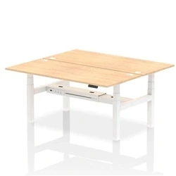 Image of Air B2B 1800x800mm Height Adjustable 2P Bench Desk CP Maple/White